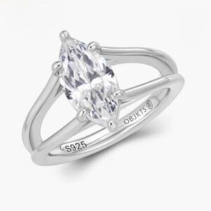Silver Marquise Cut Ring